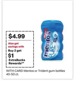 CVS Mentos or Trident gum bottles offer