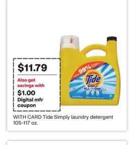 CVS Tide Simply laundry detergent offer