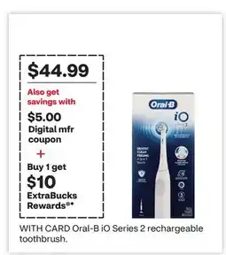 CVS Oral-B iO Series 2 rechargeable toothbrush offer