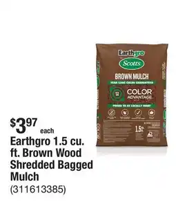 The Home Depot Earthgro 1.5 cu. ft. Brown Wood Shredded Bagged Mulch offer