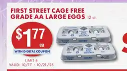Smart & Final First Street Cage Free Grade AA Large Eggs offer