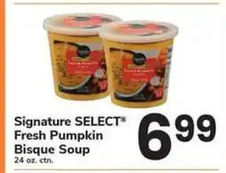 Safeway Signature SELECT Fresh Pumpkin Bisque Soup offer
