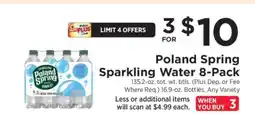 ShopRite Poland Spring Sparkling Water 8-Pack offer