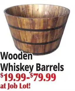 Ocean State Job Lot Wooden Whiskey Barrels offer