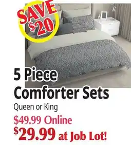 Ocean State Job Lot 5 Piece Comforter Sets offer