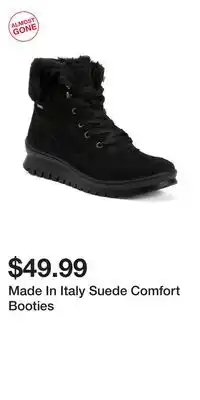TJ Maxx Made In Italy Suede Comfort Booties offer
