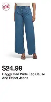 TJ Maxx Baggy Dad Wide Leg Cause And Effect Jeans offer