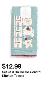 TJ Maxx Set Of 3 Ho Ho Ho Coastal Kitchen Towels offer