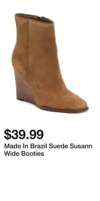 TJ Maxx Made In Brazil Suede Susann Wide Booties offer