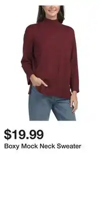 TJ Maxx Boxy Mock Neck Sweater offer