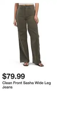 TJ Maxx Clean Front Sasha Wide Leg Jeans offer