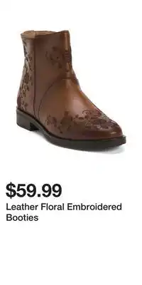 TJ Maxx Leather Floral Embroidered Booties offer