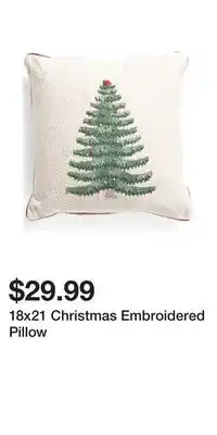 TJ Maxx 18x21 Christmas Embroidered Pillow offer