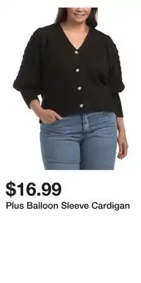 TJ Maxx Plus Balloon Sleeve Cardigan offer