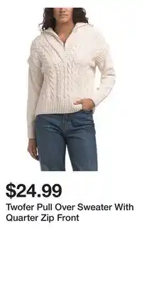 TJ Maxx Twofer Pull Over Sweater With Quarter Zip Front offer