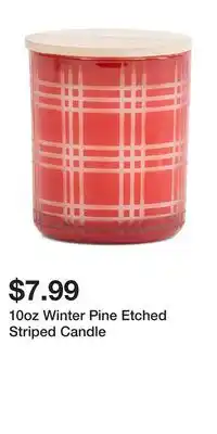TJ Maxx 10oz Winter Pine Etched Striped Candle offer