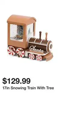 TJ Maxx 17in Snowing Train With Tree offer