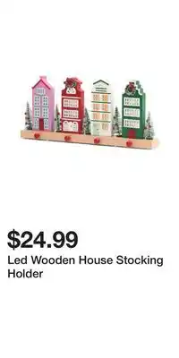 TJ Maxx Led Wooden House Stocking Holder offer