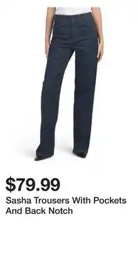 TJ Maxx Sasha Trousers With Pockets And Back Notch offer