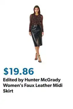 Sam's Club Edited by Hunter McGrady Women's Faux Leather Midi Skirt offer