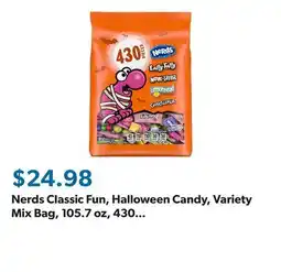 Sam's Club Nerds Classic Fun, Halloween Candy, Variety Mix Bag, 105.7 oz, 430 pcs offer