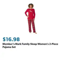 Sam's Club Member's Mark Family Sleep Women's 2-Piece Pajama Set offer