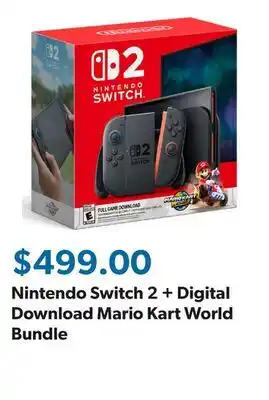 Sam's Club Nintendo Switch 2 + Digital Download Mario Kart World Bundle offer