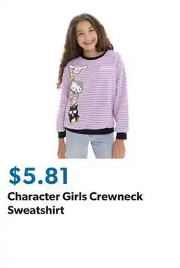 Sam's Club Character Girls Crewneck Sweatshirt offer