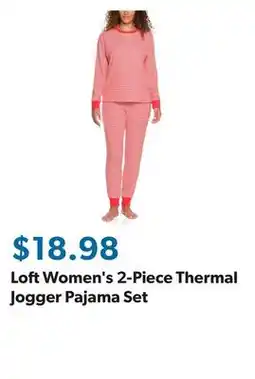 Sam's Club Loft Women's 2-Piece Thermal Jogger Pajama Set offer