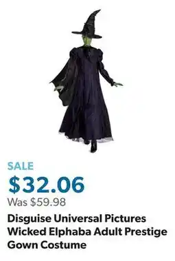 Sam's Club Disguise Universal Pictures Wicked Elphaba Adult Prestige Gown Costume offer