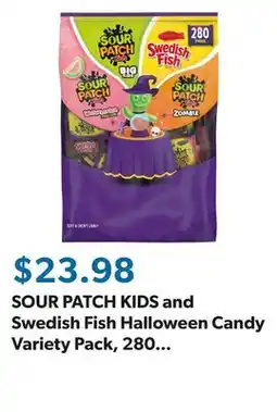 Sam's Club SOUR PATCH KIDS and Swedish Fish Halloween Candy Variety Pack, 280 pcs offer