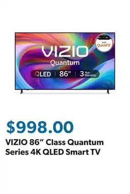 Sam's Club VIZIO 86 Class Quantum Series 4K QLED Smart TV offer