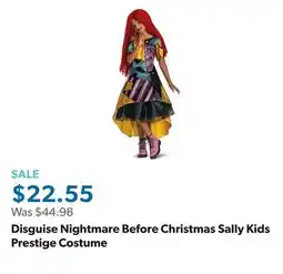 Sam's Club Disguise Nightmare Before Christmas Sally Kids Prestige Costume offer