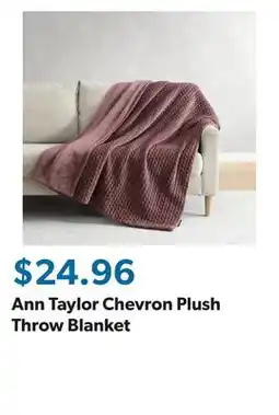 Sam's Club Ann Taylor Chevron Plush Throw Blanket offer