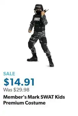 Sam's Club Member's Mark SWAT Kids Premium Costume offer