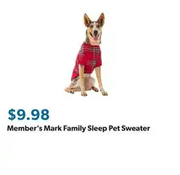 Sam's Club Member's Mark Family Sleep Pet Sweater offer