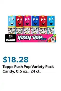 Sam's Club Topps Push Pop Variety Pack Candy, 0.5 oz., 24 ct offer
