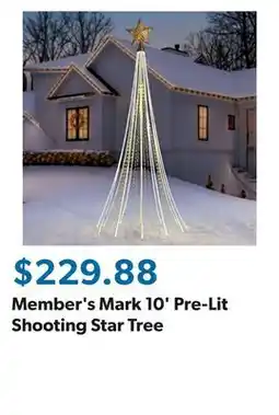 Sam's Club Member's Mark 10' Pre-Lit Shooting Star Tree offer