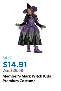 Sam's Club Member's Mark Witch Kids Premium Costume offer