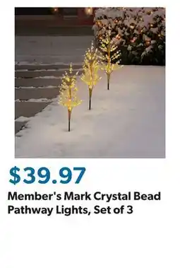 Sam's Club Member's Mark Crystal Bead Pathway Lights, Set of 3 offer