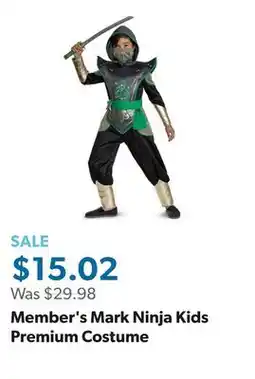 Sam's Club Member's Mark Ninja Kids Premium Costume offer