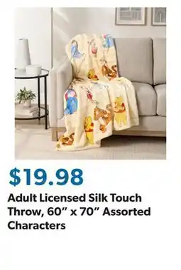 Sam's Club Adult Licensed Silk Touch Throw, 60 x 70 Assorted Characters offer