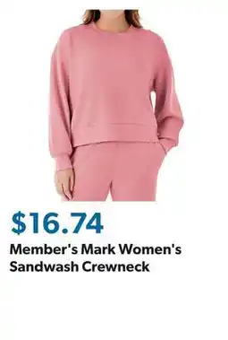 Sam's Club Member's Mark Women's Sandwash Crewneck offer