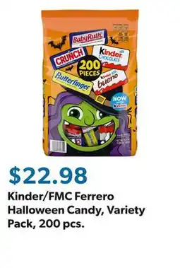 Sam's Club Kinder/FMC Ferrero Halloween Candy, Variety Pack, 200 pcs offer