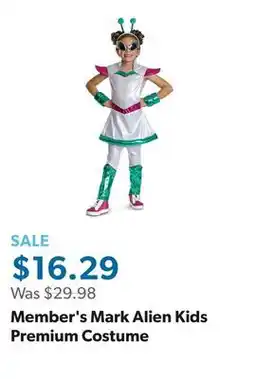Sam's Club Member's Mark Alien Kids Premium Costume offer