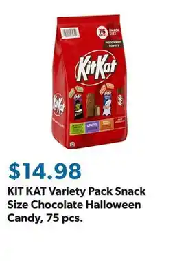 Sam's Club KIT KAT Variety Pack Snack Size Chocolate Halloween Candy, 75 pcs offer