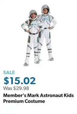 Sam's Club Member's Mark Astronaut Kids Premium Costume offer