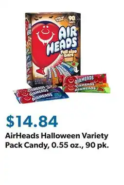 Sam's Club AirHeads Halloween Variety Pack Candy, 0.55 oz., 90 pk offer
