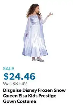 Sam's Club Disguise Disney Frozen Snow Queen Elsa Kids Prestige Gown Costume offer