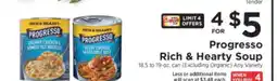 ShopRite Progresso Rich & Hearty Soup offer
